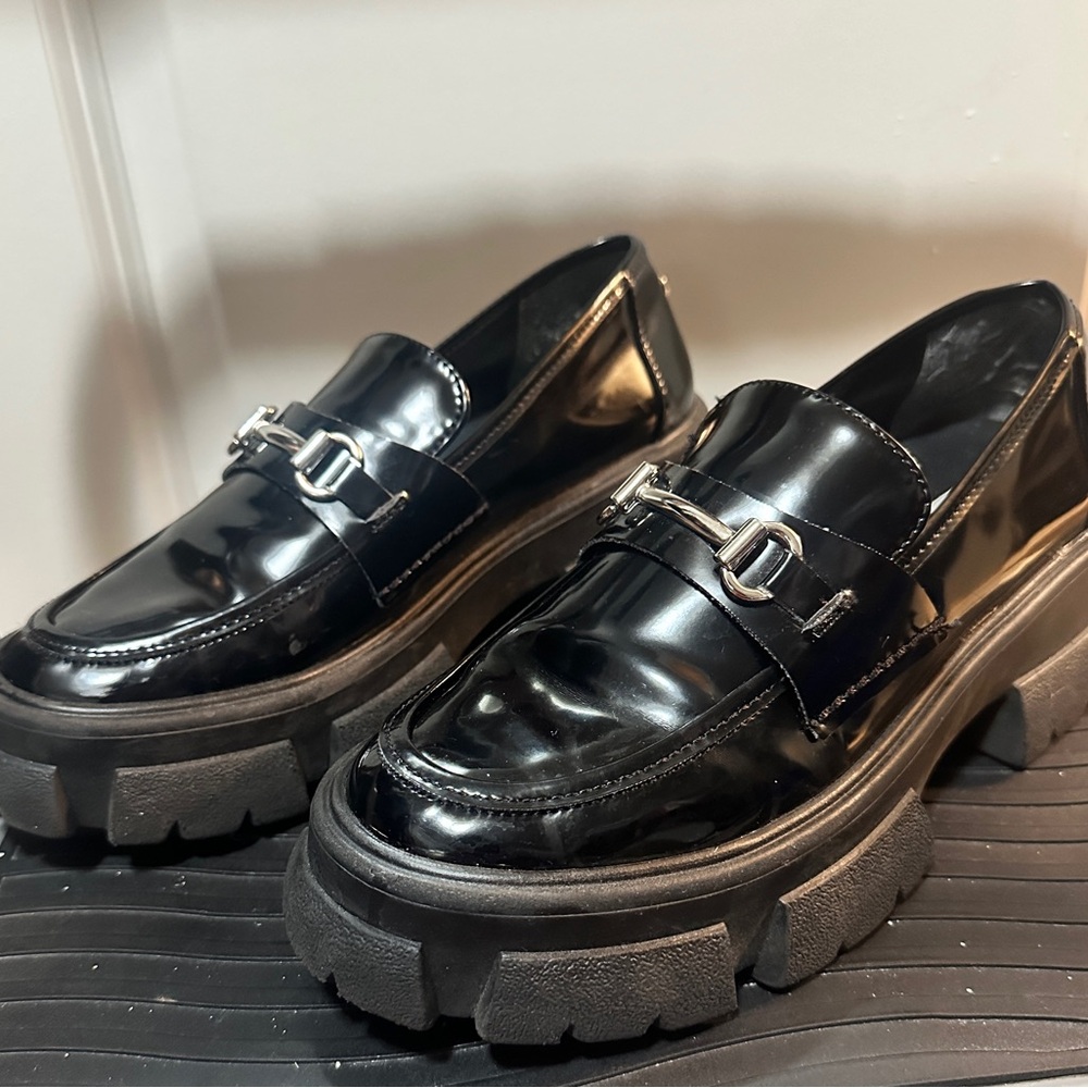 Steve Madden Patent Leather Trifecta Loafers